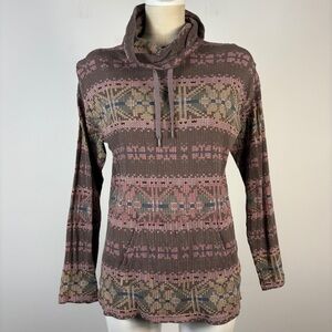 ❤️ Vintage Vibes Chaps Fair Isle Cowl Neck Sweater • Cottagecore Soft Girl